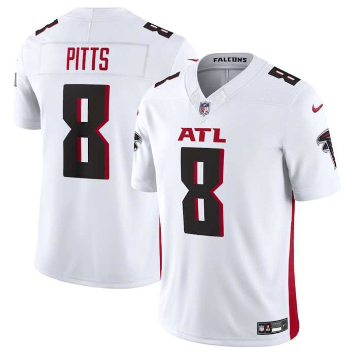 Men & Women & Youth Atlanta Falcons #8 Kyle Pitts White 2023 F.U.S.E. Vapor Untouchable Limited Stitched Football Jersey